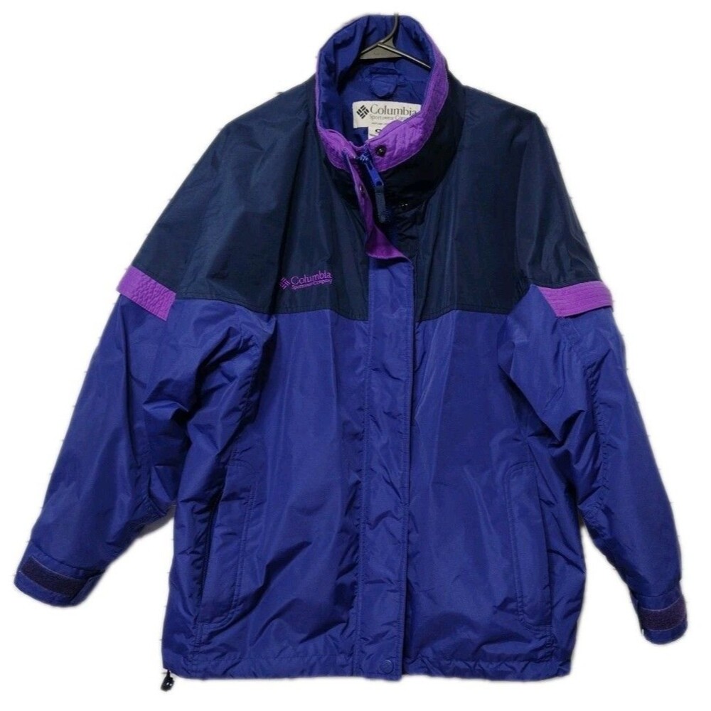 Columbia Womens Bugaboo Jacket Blue Purple Size XL Nylon Vintage Outer Layer USA